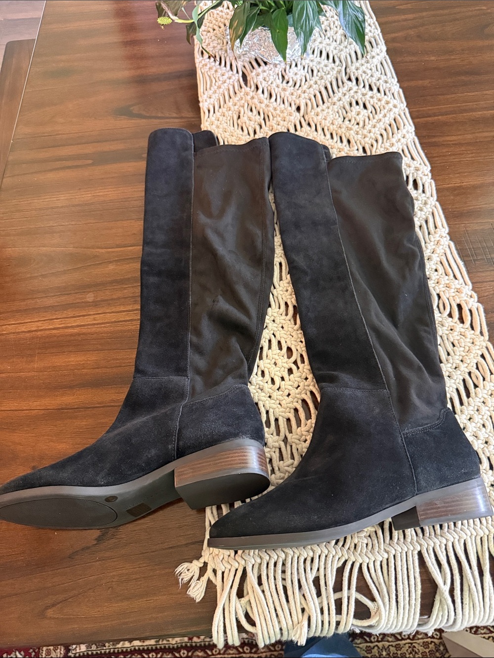 Lucky Brand Black Suede Over-the-Knee Boots